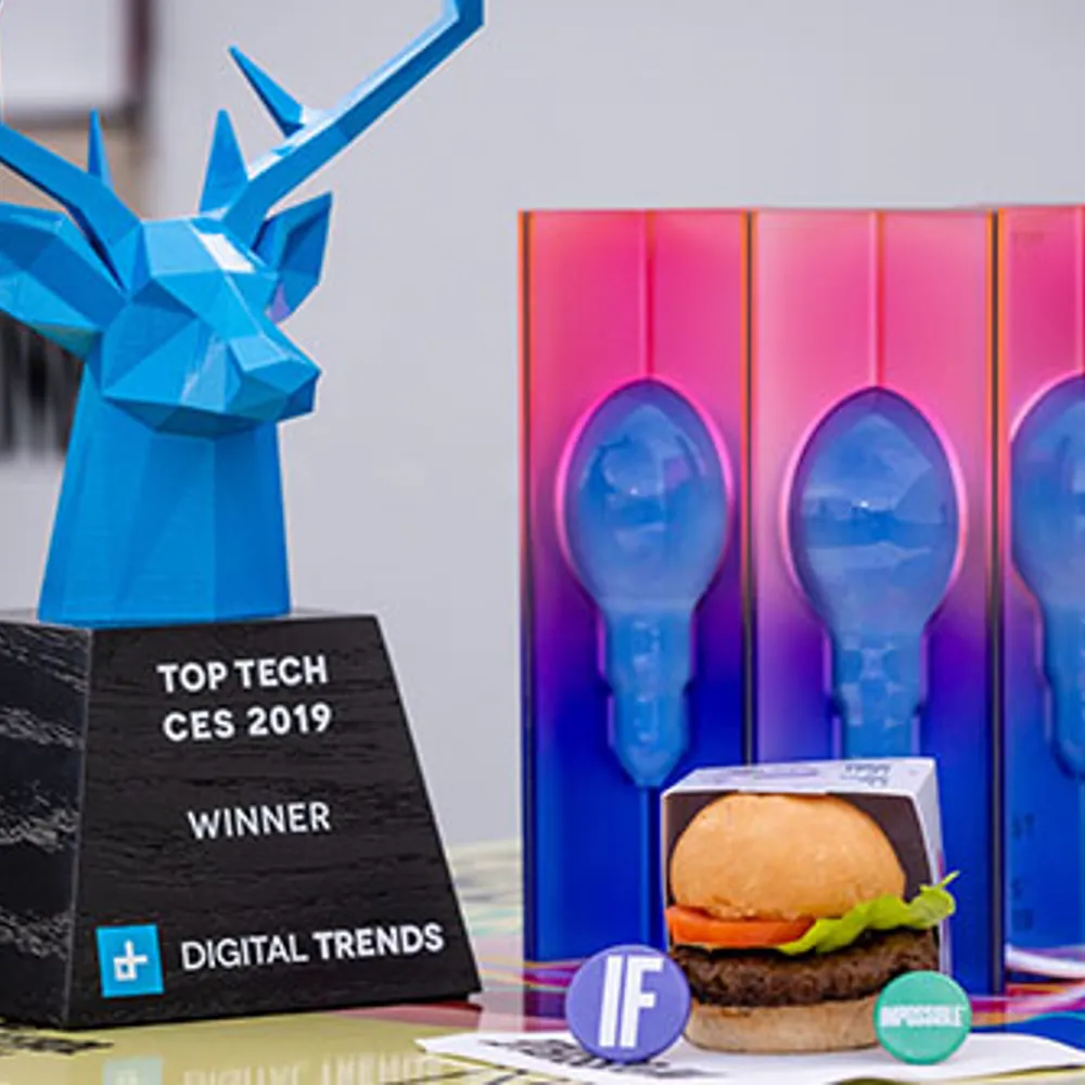 ALT Text: impossible food won the award of top tech CES 2019 for digital trends 